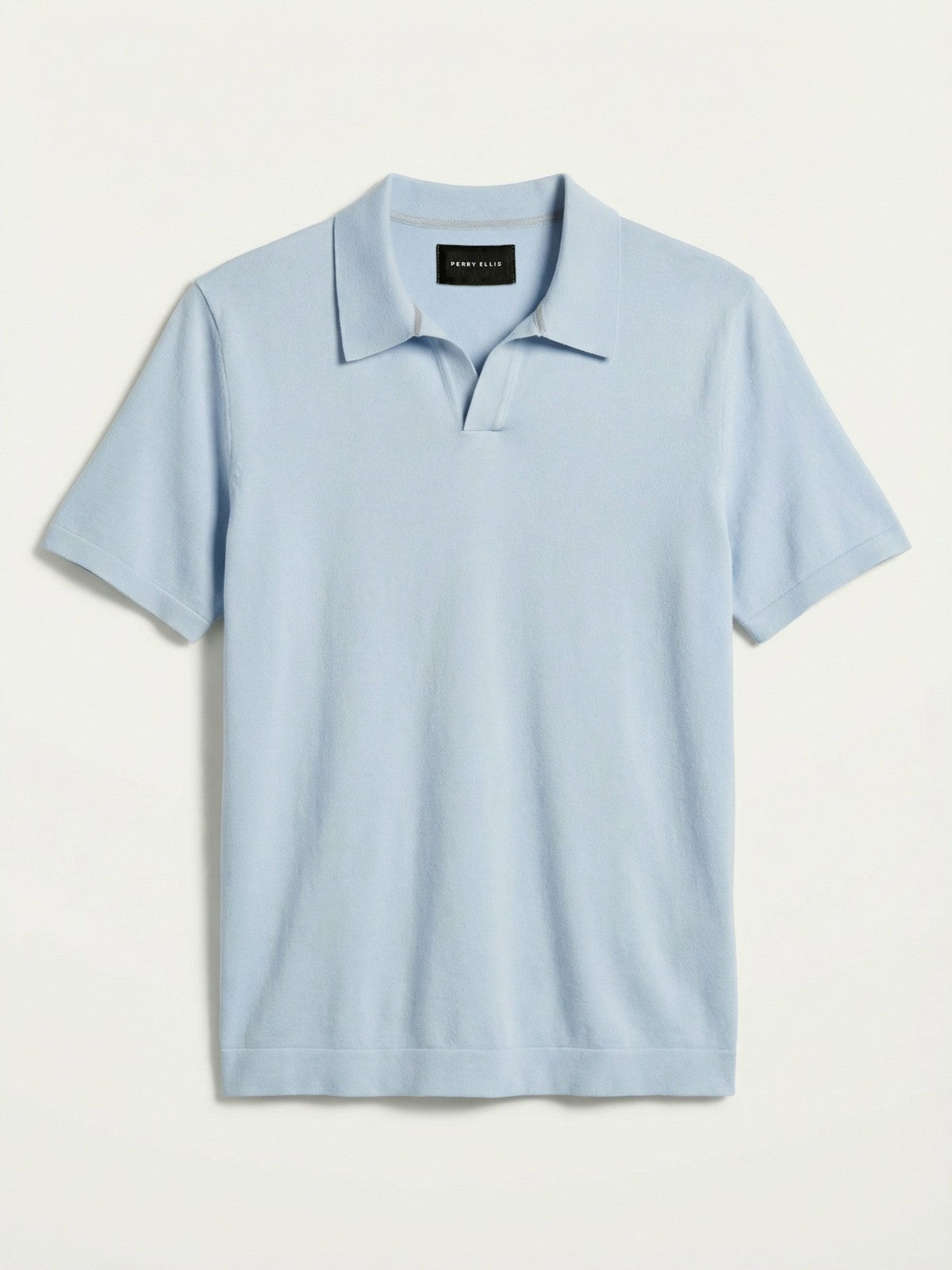 Tech Knit Open Collar Sweater Polo -  Perry Ellis sale