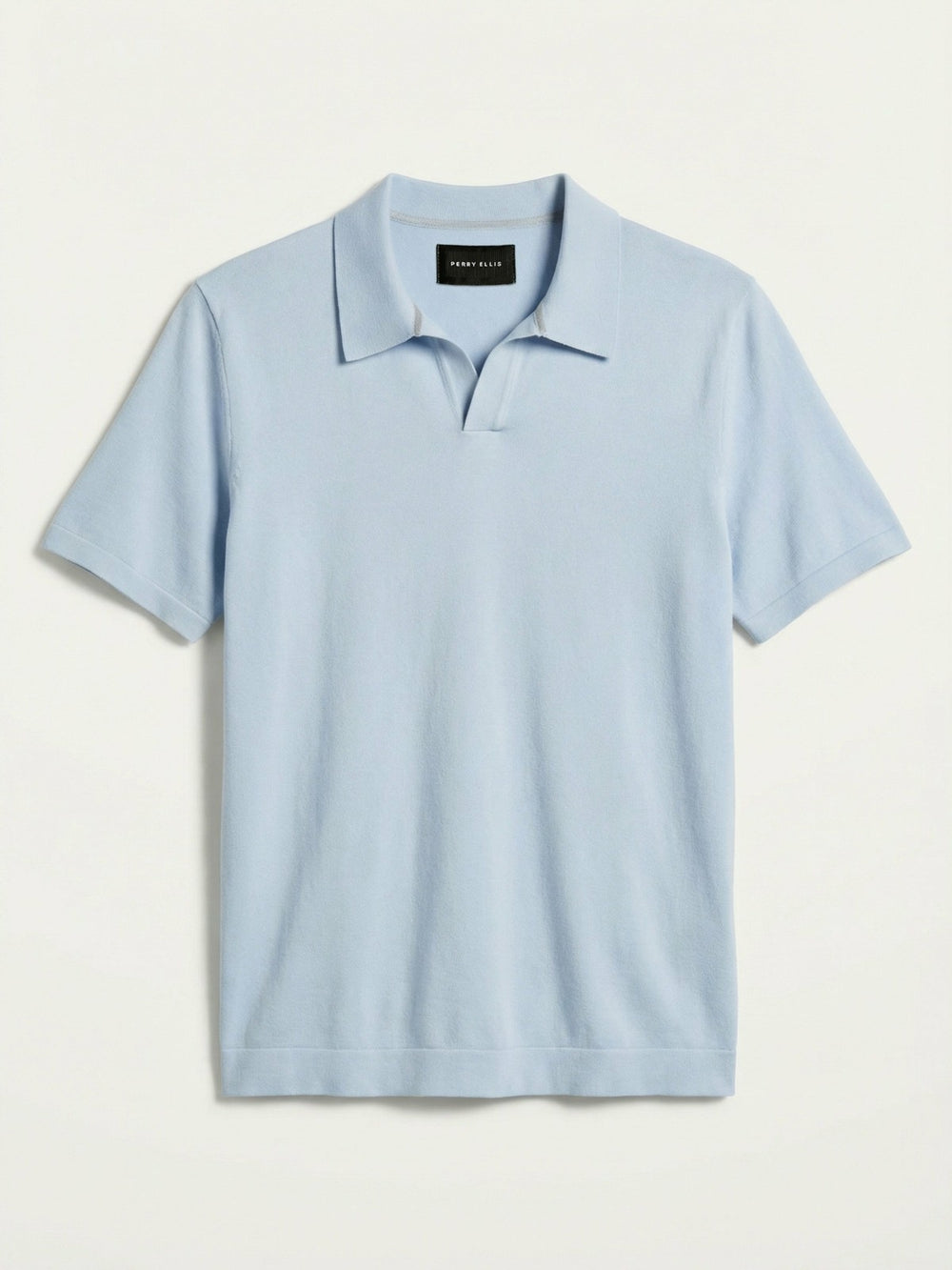 Tech Knit Open Collar Sweater Polo -  Perry Ellis sale