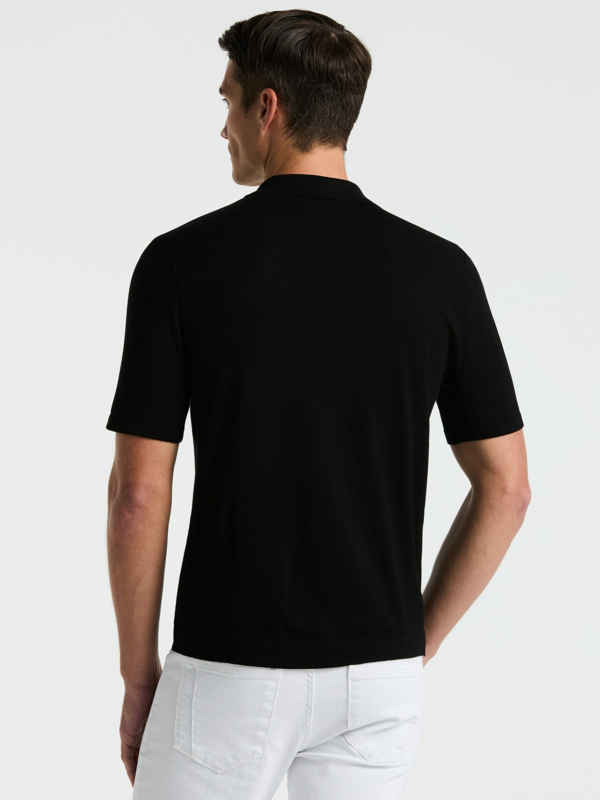 Tech Knit Open Collar Sweater Polo -  Perry Ellis sale