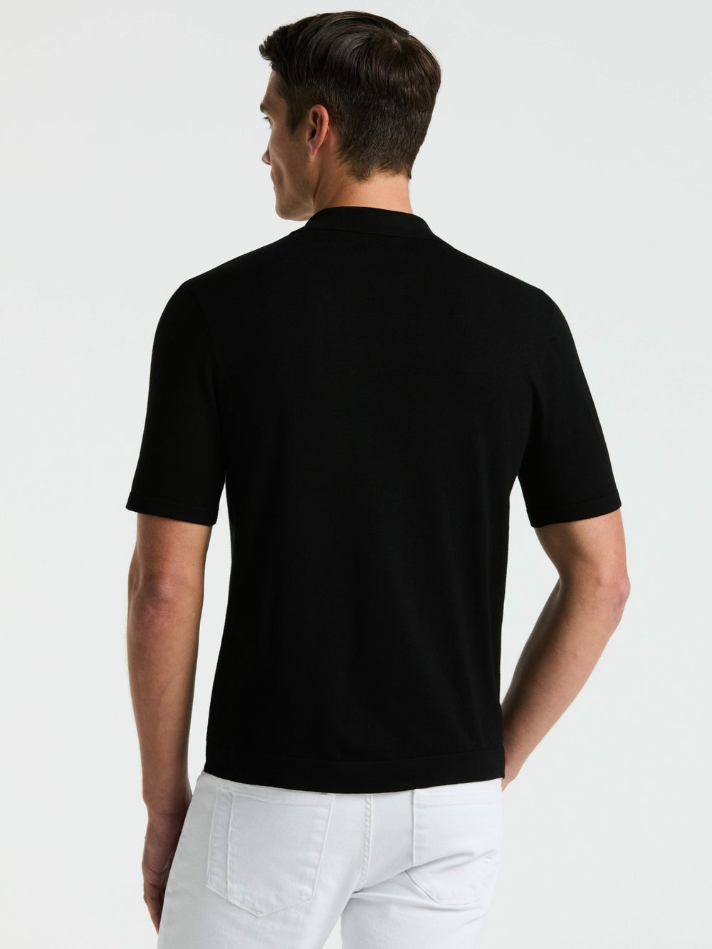 Tech Knit Open Collar Sweater Polo -  Perry Ellis sale
