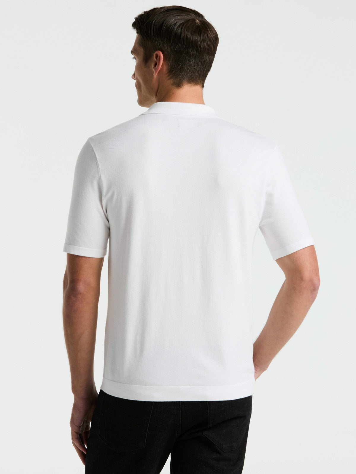 Tech Knit Open Collar Sweater Polo -  Perry Ellis sale