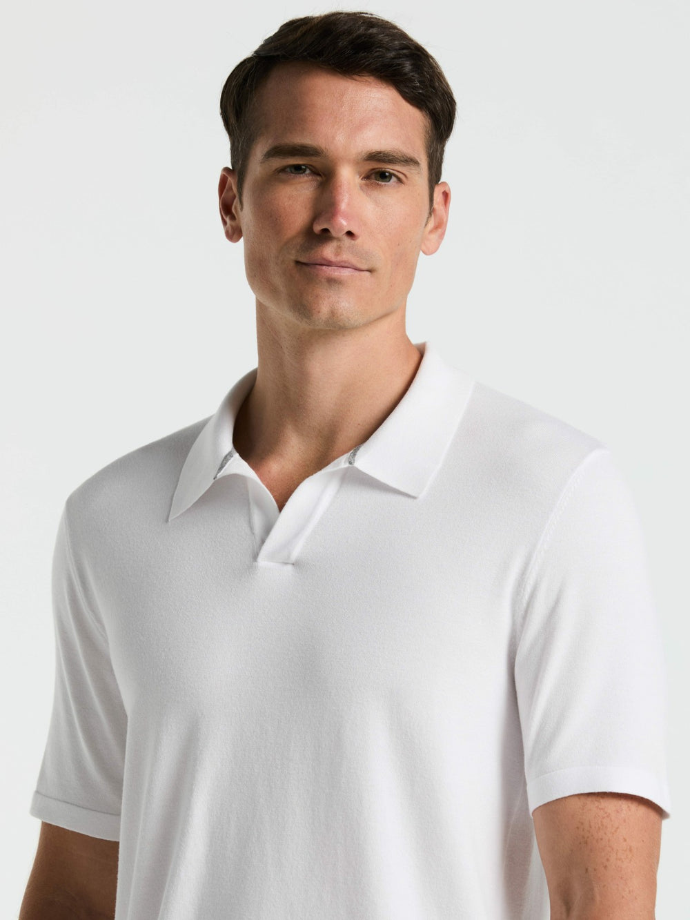Tech Knit Open Collar Sweater Polo -  Perry Ellis sale