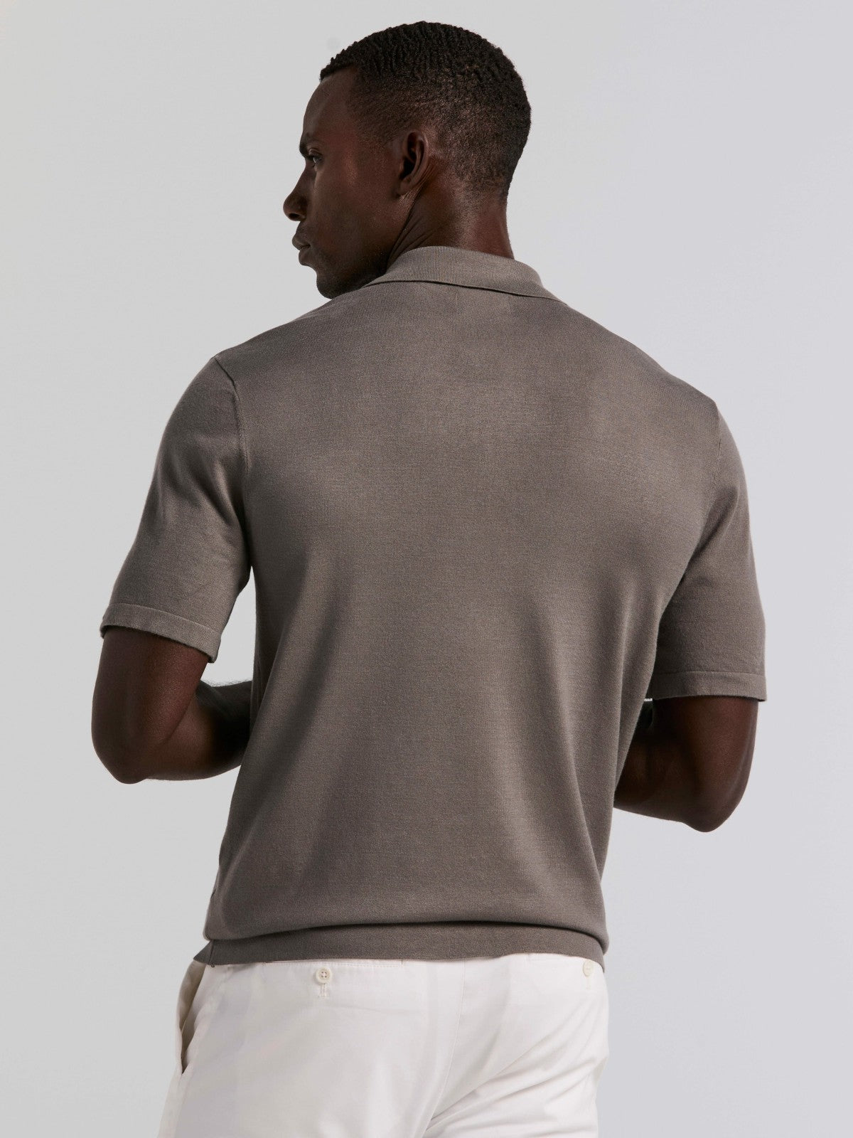 Tech Knit Open Collar Sweater Polo -  Perry Ellis sale