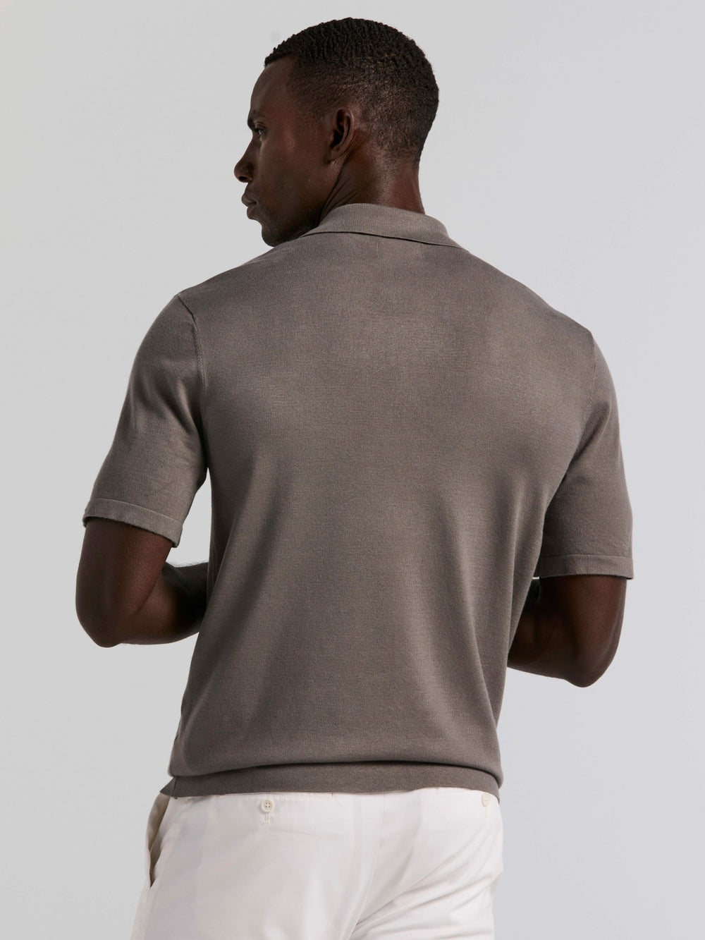 Tech Knit Open Collar Sweater Polo -  Perry Ellis sale