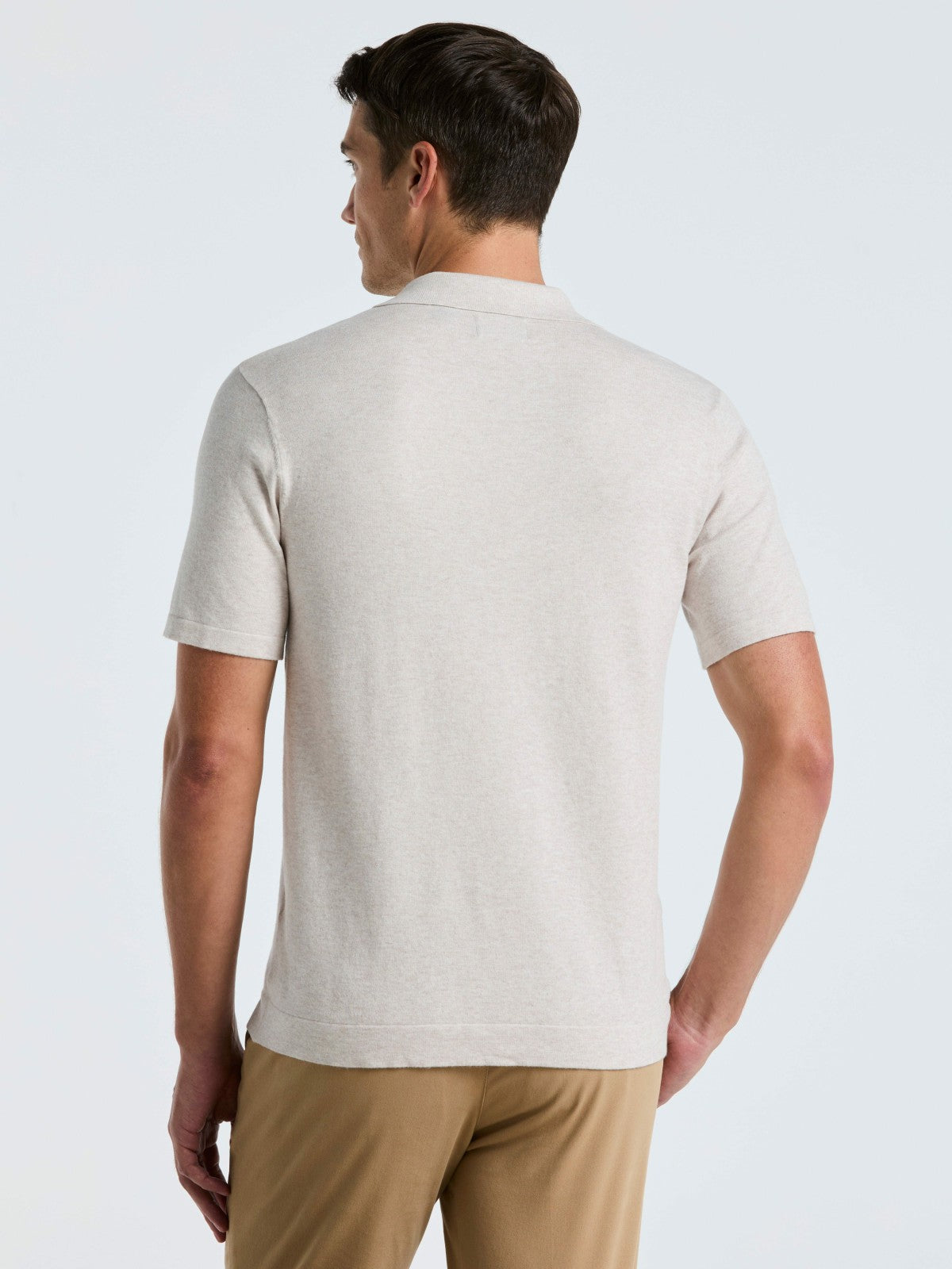Tech Knit Open Collar Sweater Polo -  Perry Ellis sale