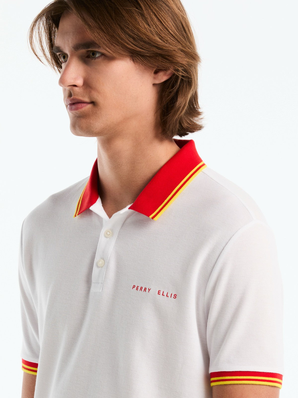 Men's Spain Cotton Pique Polo Shirt -  Perry Ellis online