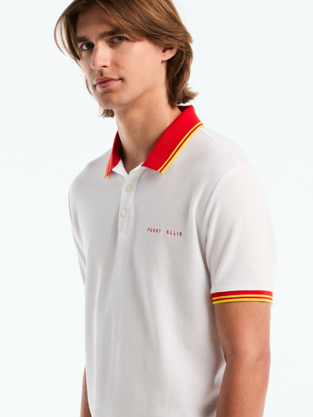 Men's Spain Cotton Pique Polo Shirt -  Perry Ellis online