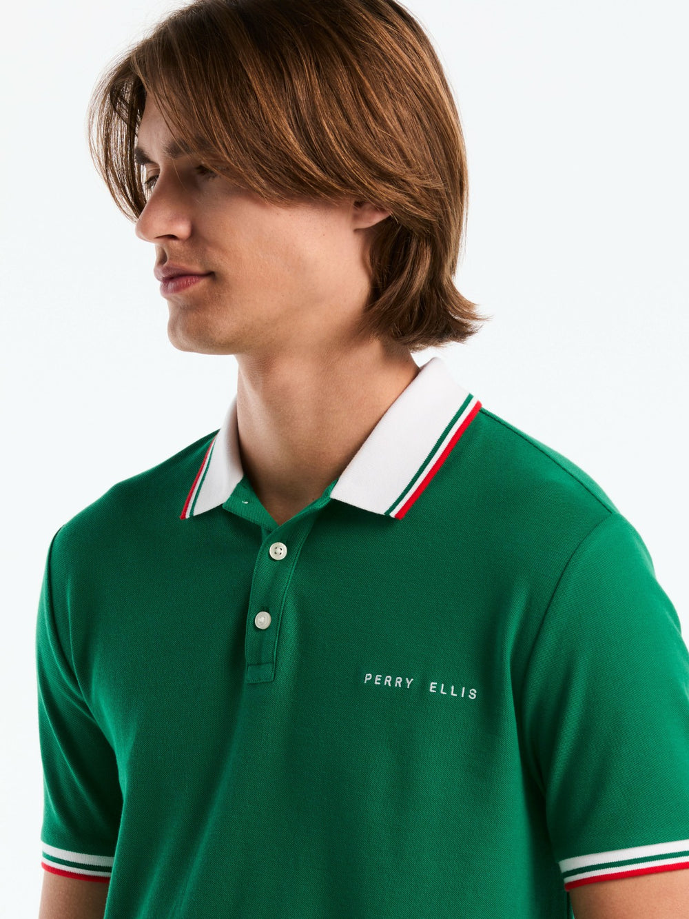 Men's Mexico Cotton Pique Polo Shirt -  Perry Ellis discount