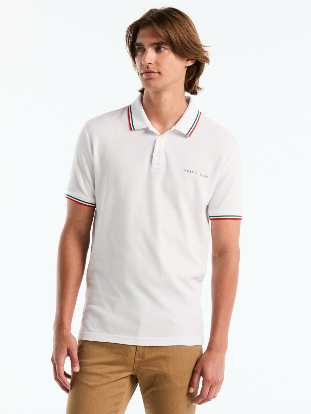 Men's Mexico Cotton Pique Polo Shirt -  Perry Ellis discount