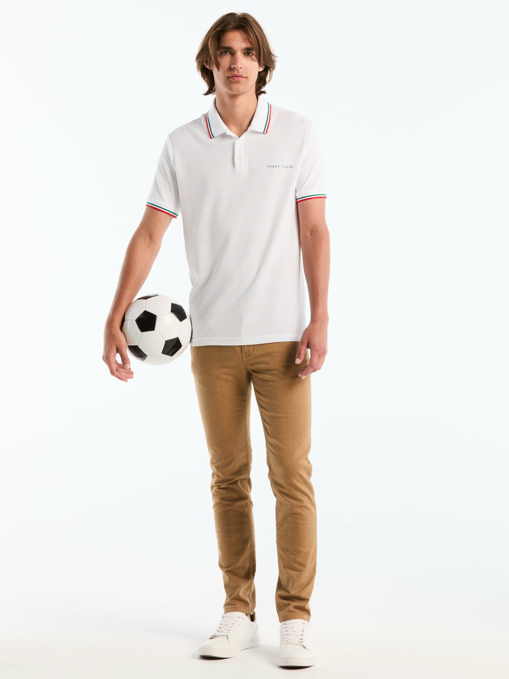 Men's Mexico Cotton Pique Polo Shirt -  Perry Ellis discount