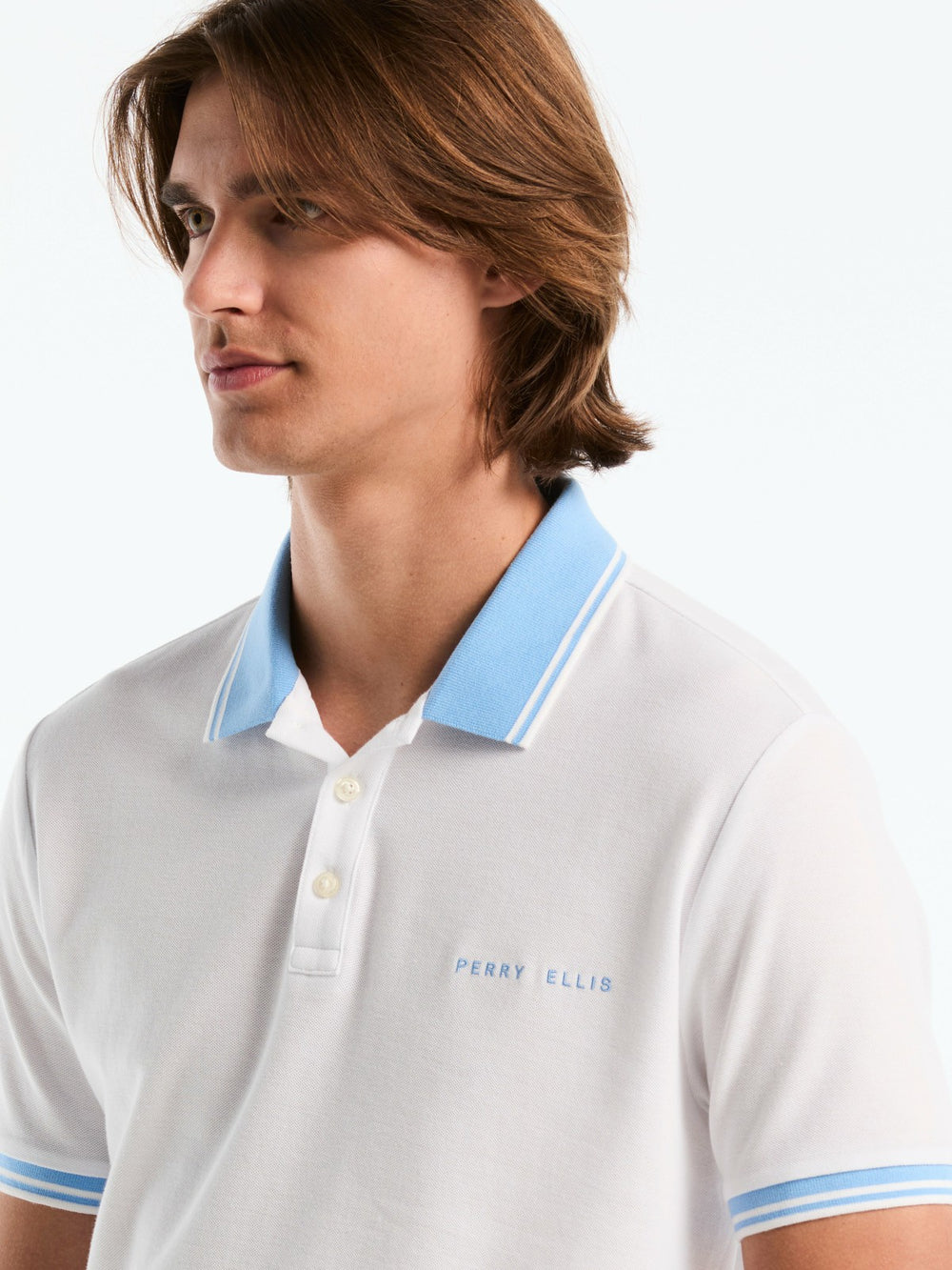 Men's Argentina Cotton Pique Polo Shirt -  Perry Ellis sale