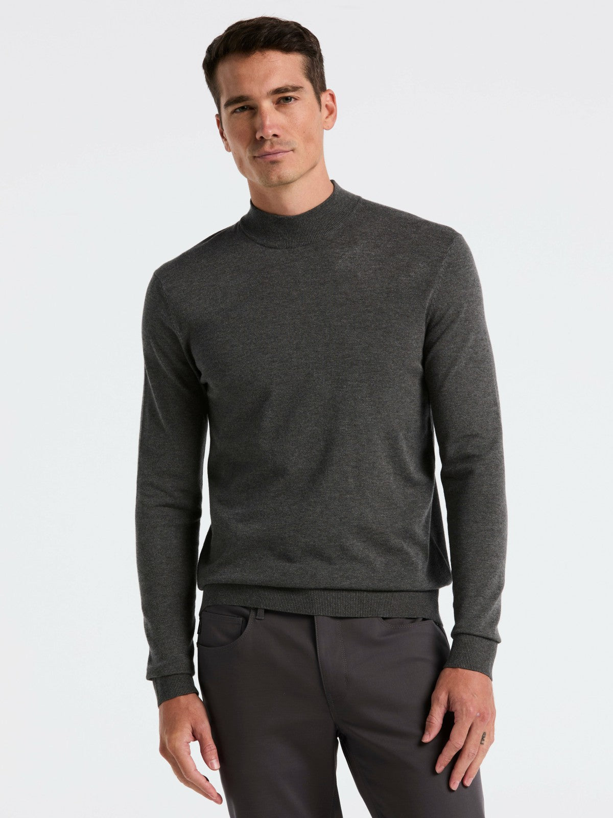 Tech Knit Mock Neck Sweater -  Perry Ellis for sale
