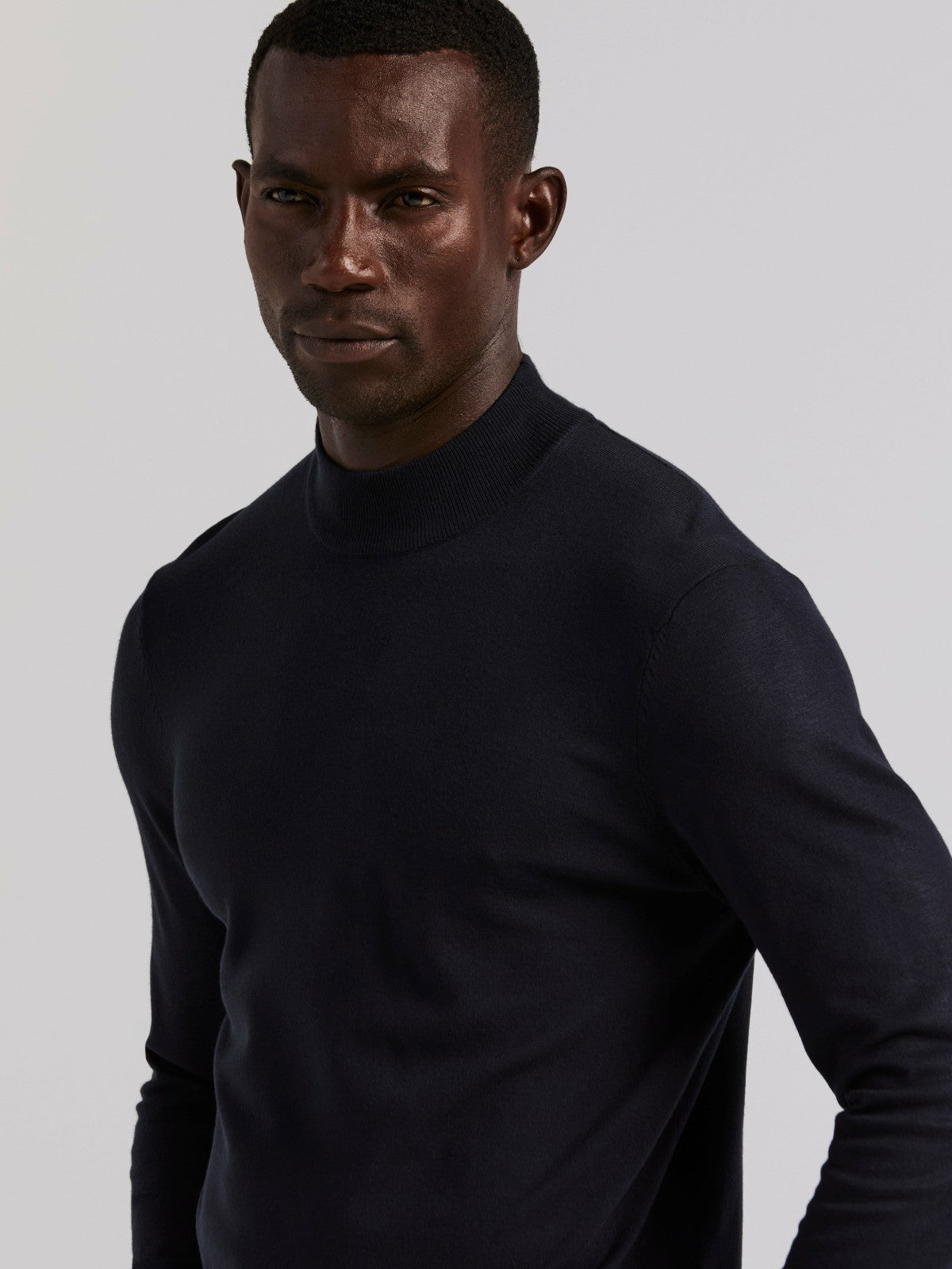 Tech Knit Mock Neck Sweater -  Perry Ellis for sale