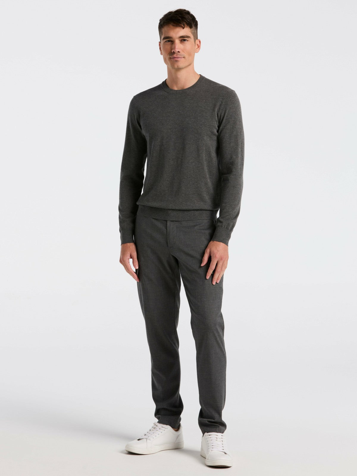 Tech Knit Crew Neck Sweater -  Perry Ellis on sale
