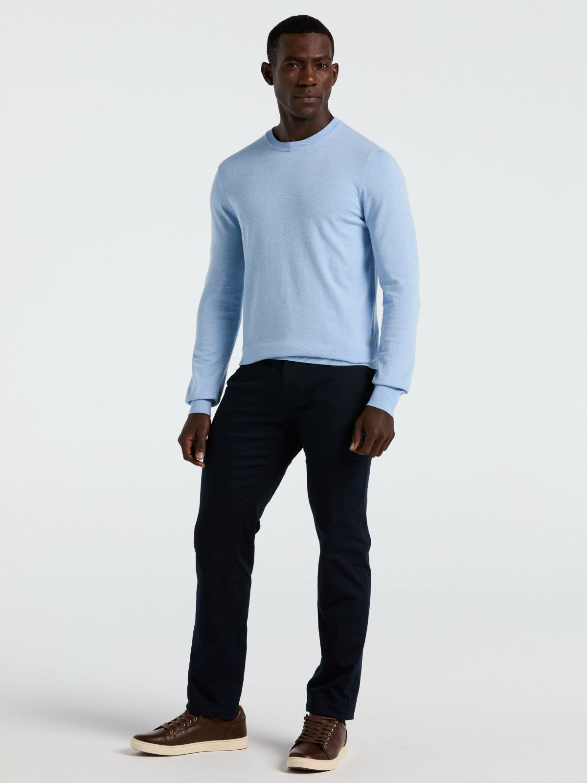 Tech Knit Crew Neck Sweater -  Perry Ellis on sale