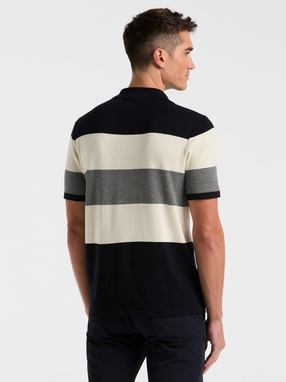 Color Block Button Front Sweater -  Perry Ellis US