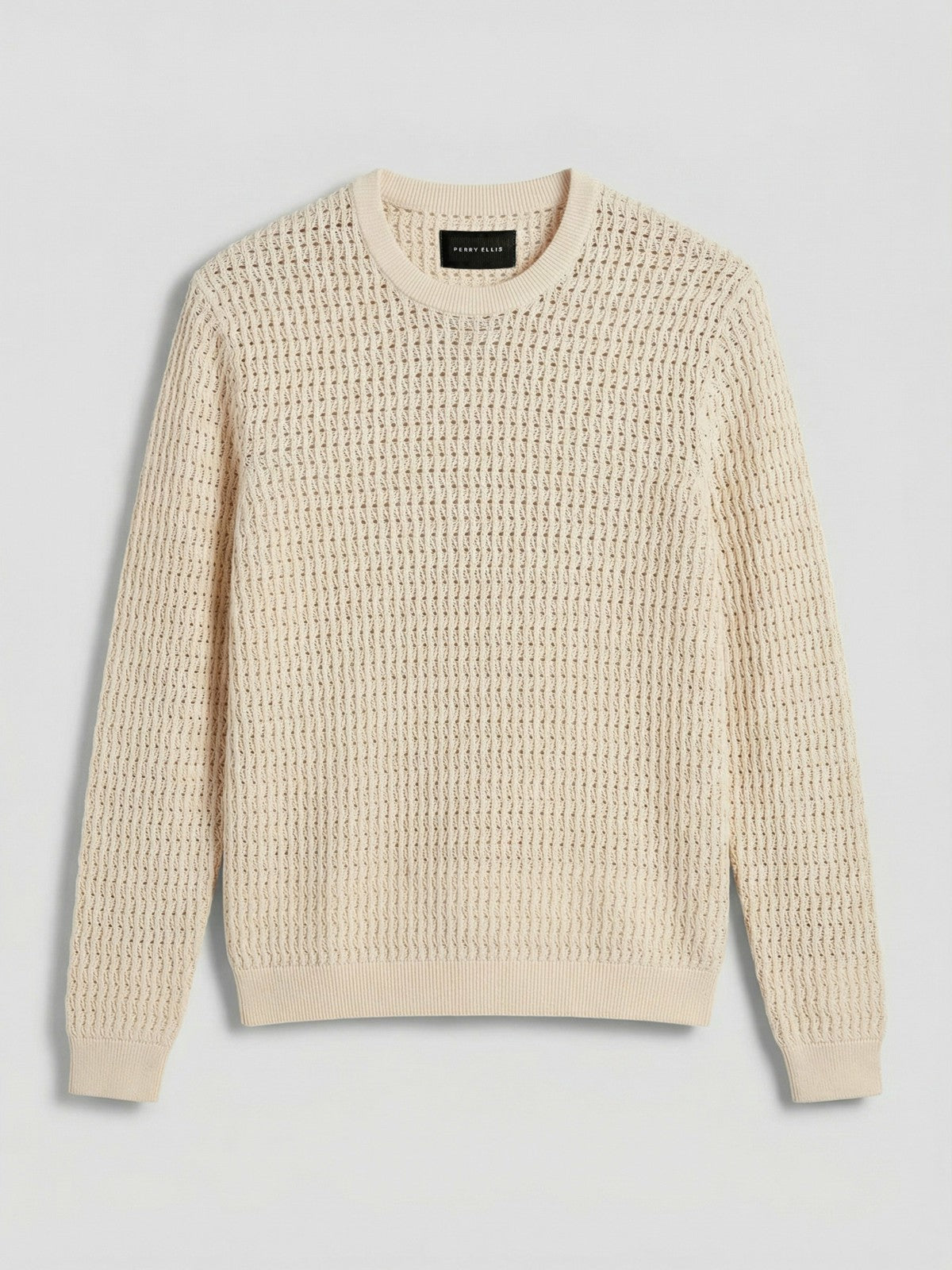 Cotton Crew Neck Sweater -  Perry Ellis sale