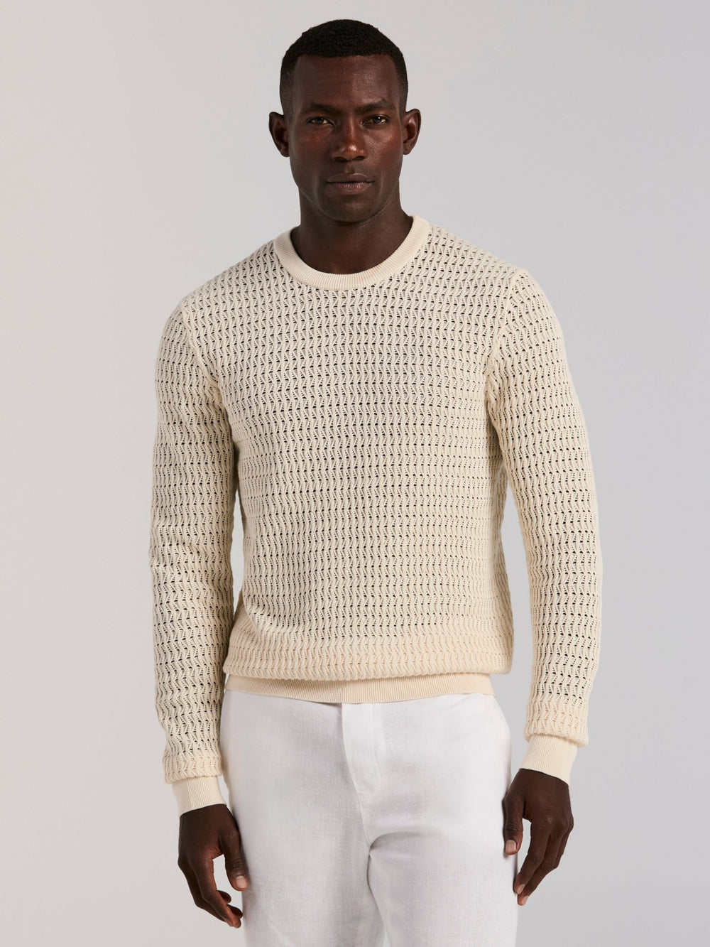 Cotton Crew Neck Sweater -  Perry Ellis sale