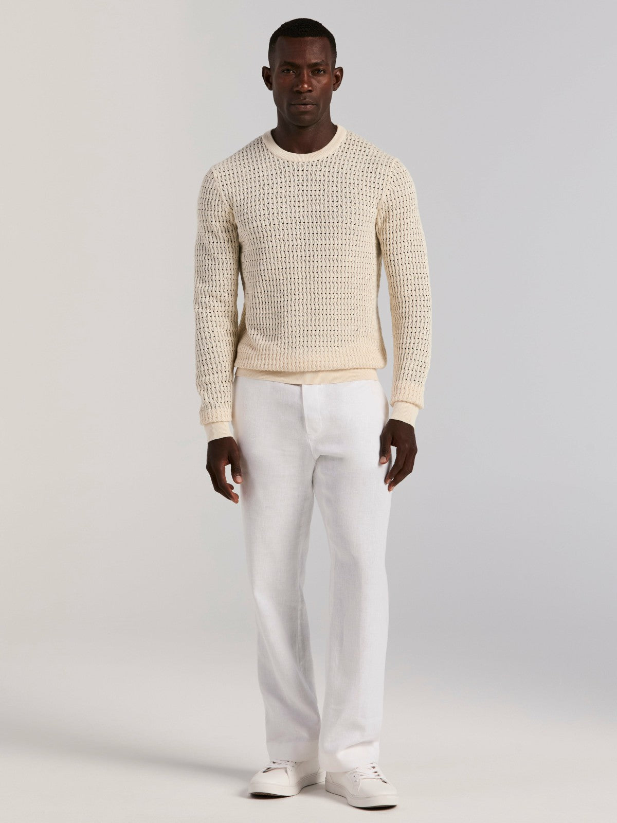 Cotton Crew Neck Sweater -  Perry Ellis sale
