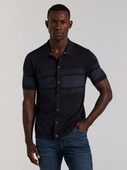 Cotton Modal Textured Button Front Sweater -  Perry Ellis on sale