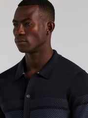 Cotton Modal Textured Button Front Sweater -  Perry Ellis on sale