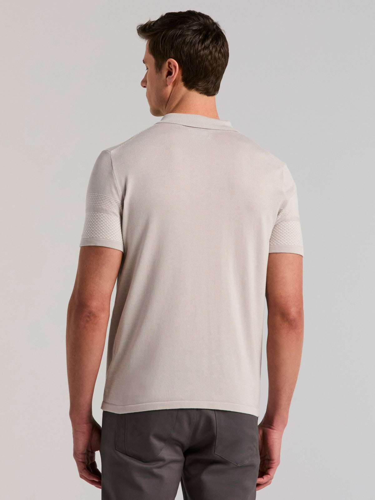 Cotton Modal Textured Button Front Sweater -  Perry Ellis on sale