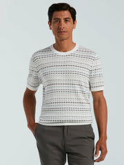 Multi Color Geometric Print Crew Sweater -  Perry Ellis online
