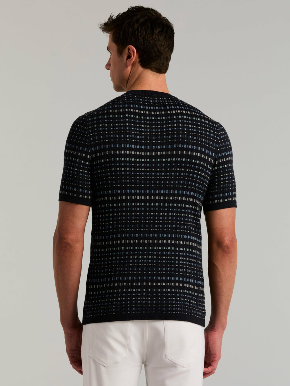 Multi Color Geometric Print Crew Sweater -  Perry Ellis online