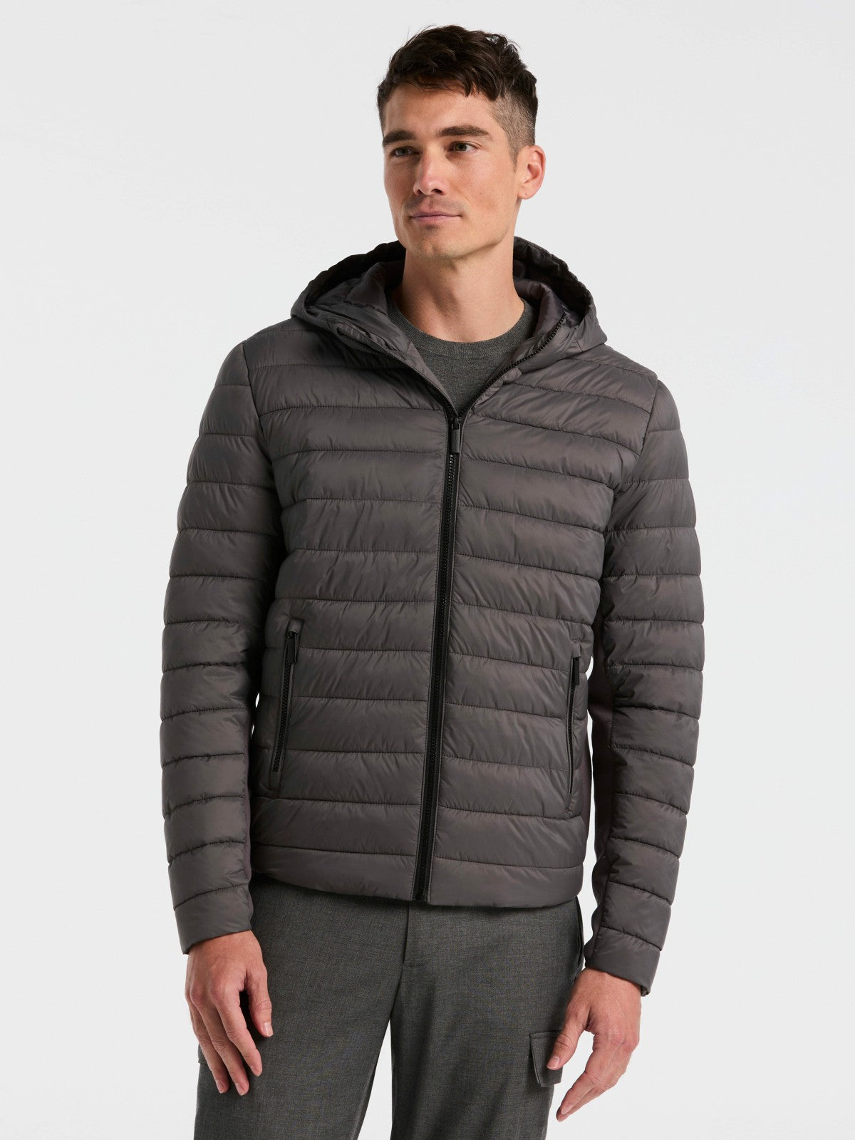Hybrid Lightweight Puffer Jacket -  Perry Ellis discount