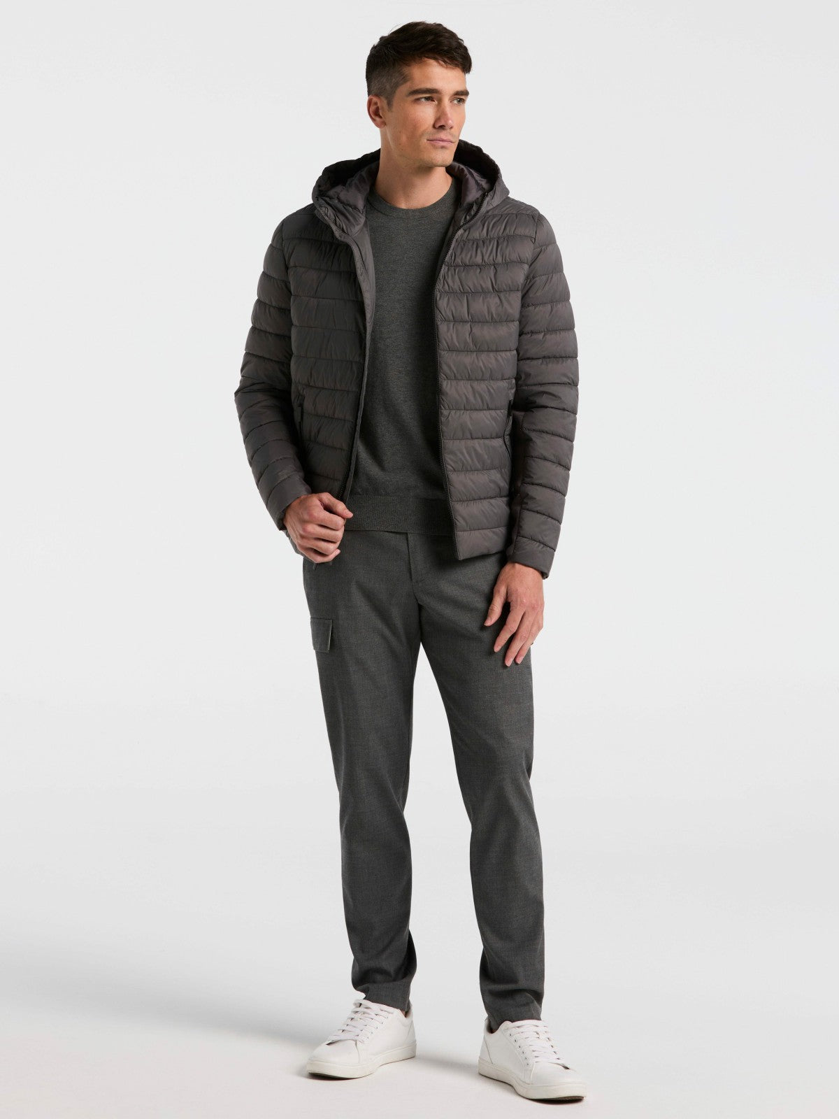 Hybrid Lightweight Puffer Jacket -  Perry Ellis discount
