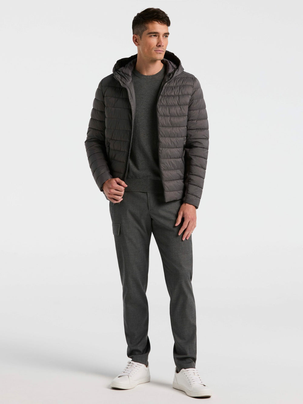Hybrid Lightweight Puffer Jacket -  Perry Ellis discount