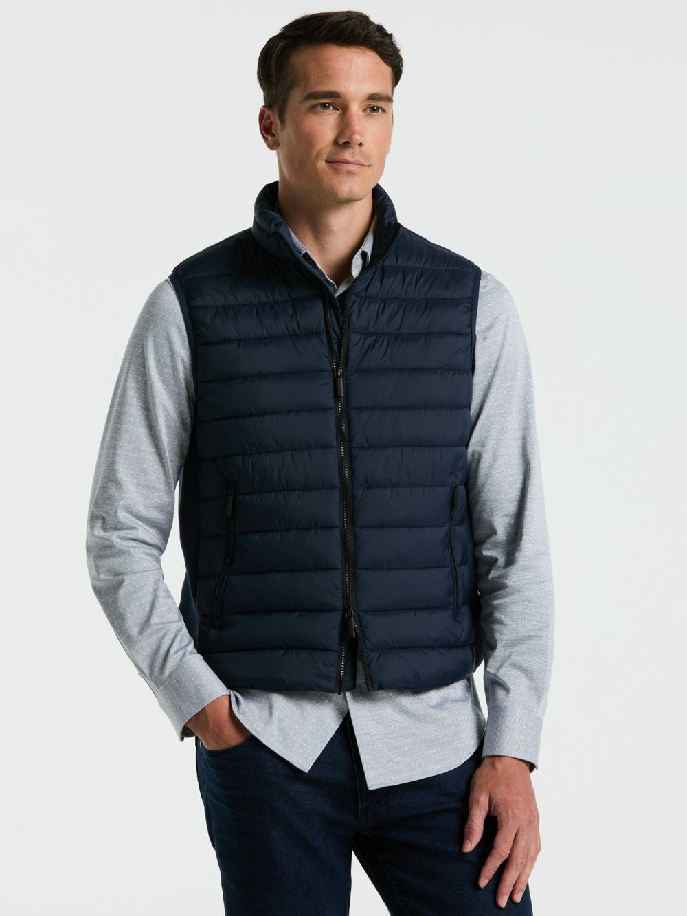 Hybrid Lightweight Puffer Vest -  Perry Ellis near me