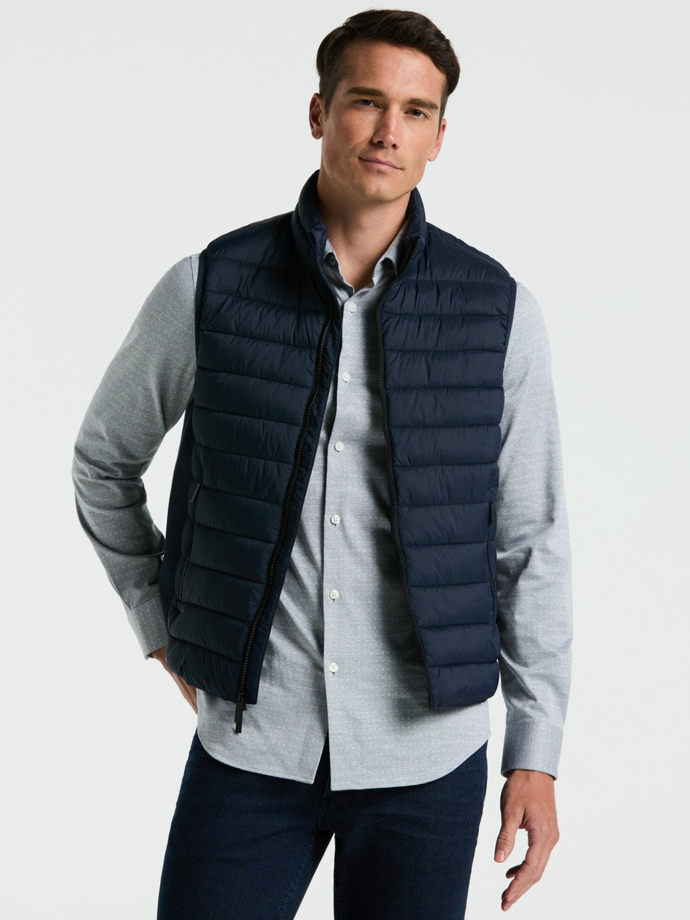 Hybrid Lightweight Puffer Vest -  Perry Ellis near me