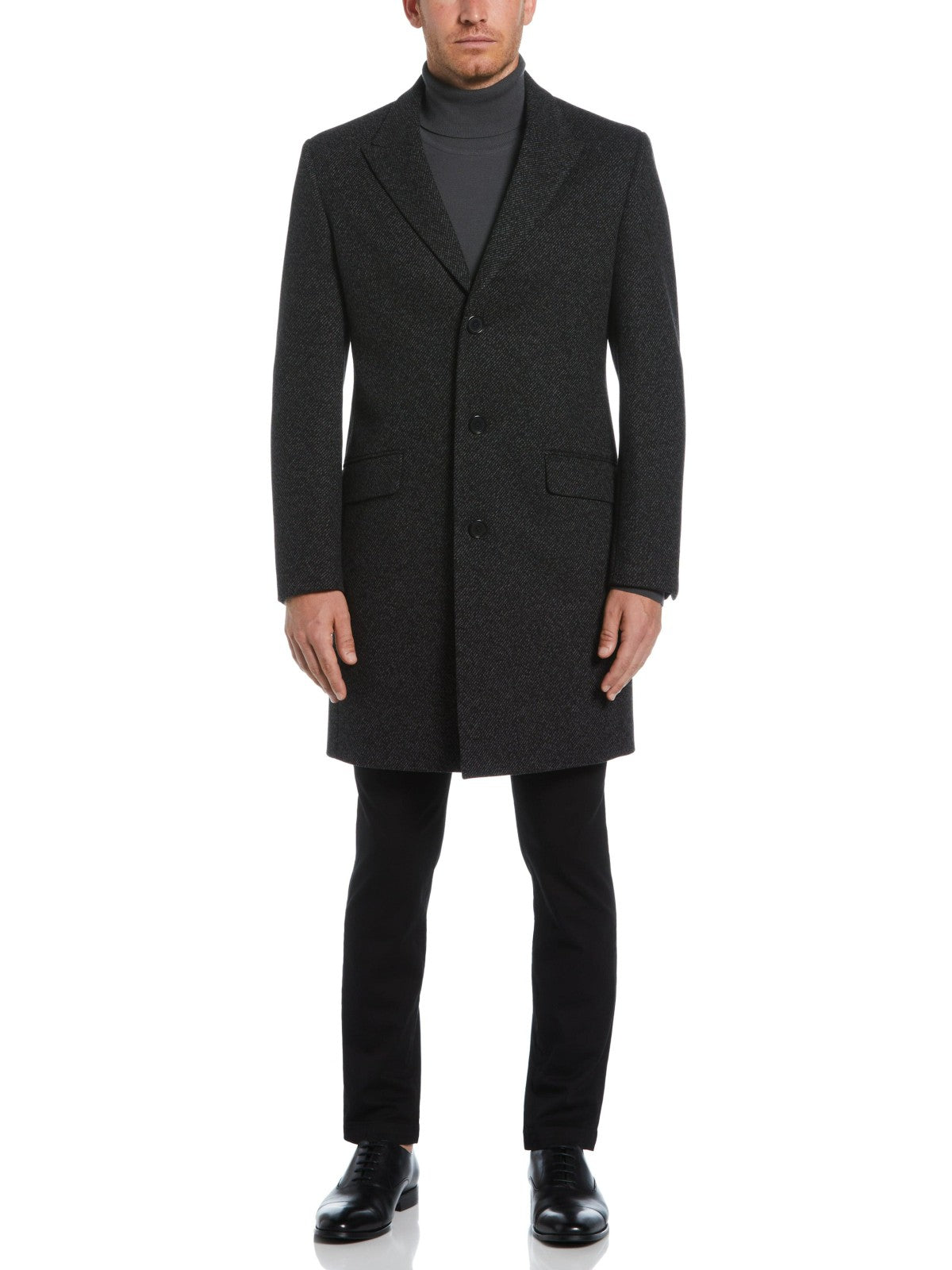 Single Breasted 3 Button Overcoat -  Perry Ellis sale