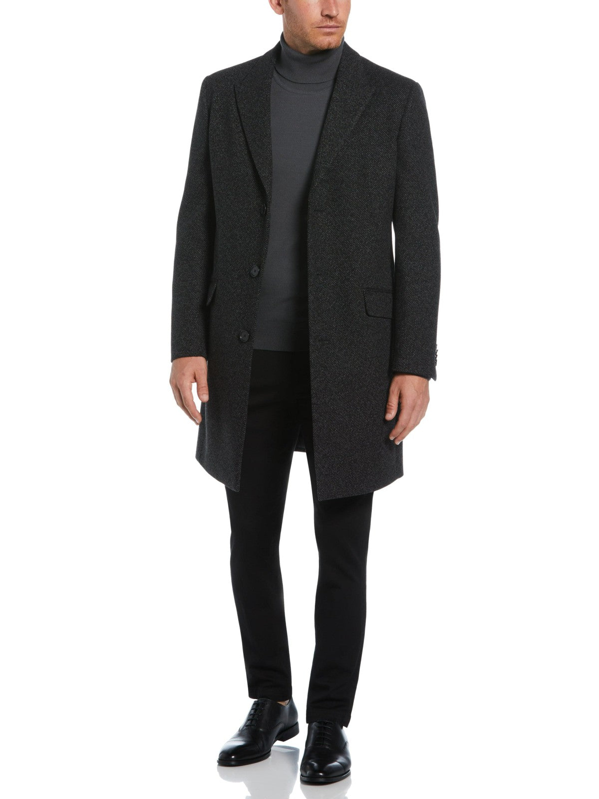 Single Breasted 3 Button Overcoat -  Perry Ellis sale