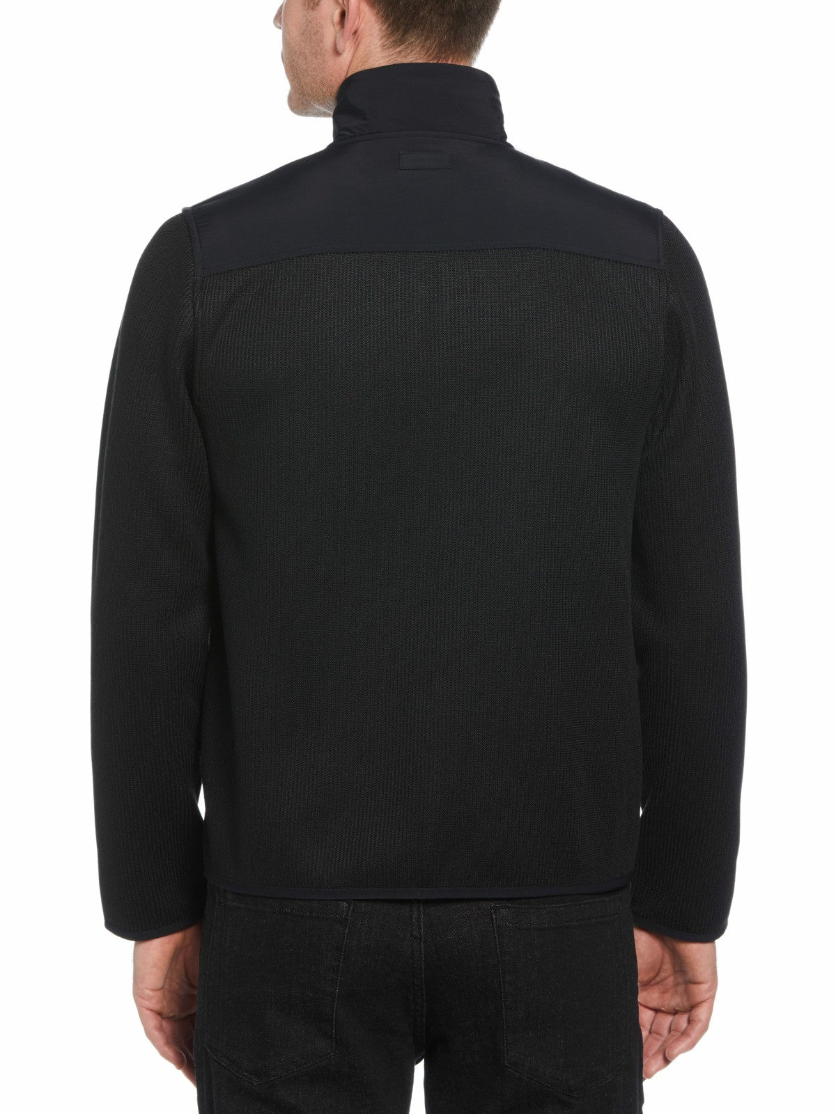 Solid Stretch Full-Zip Fleece Jacket -  Perry Ellis for sale