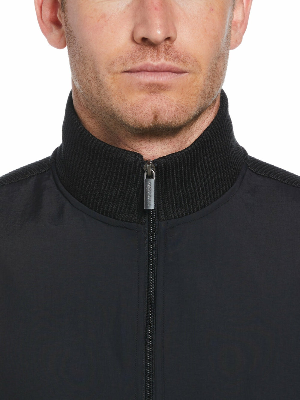 Solid Stretch Full-Zip Fleece Vest -  Perry Ellis online