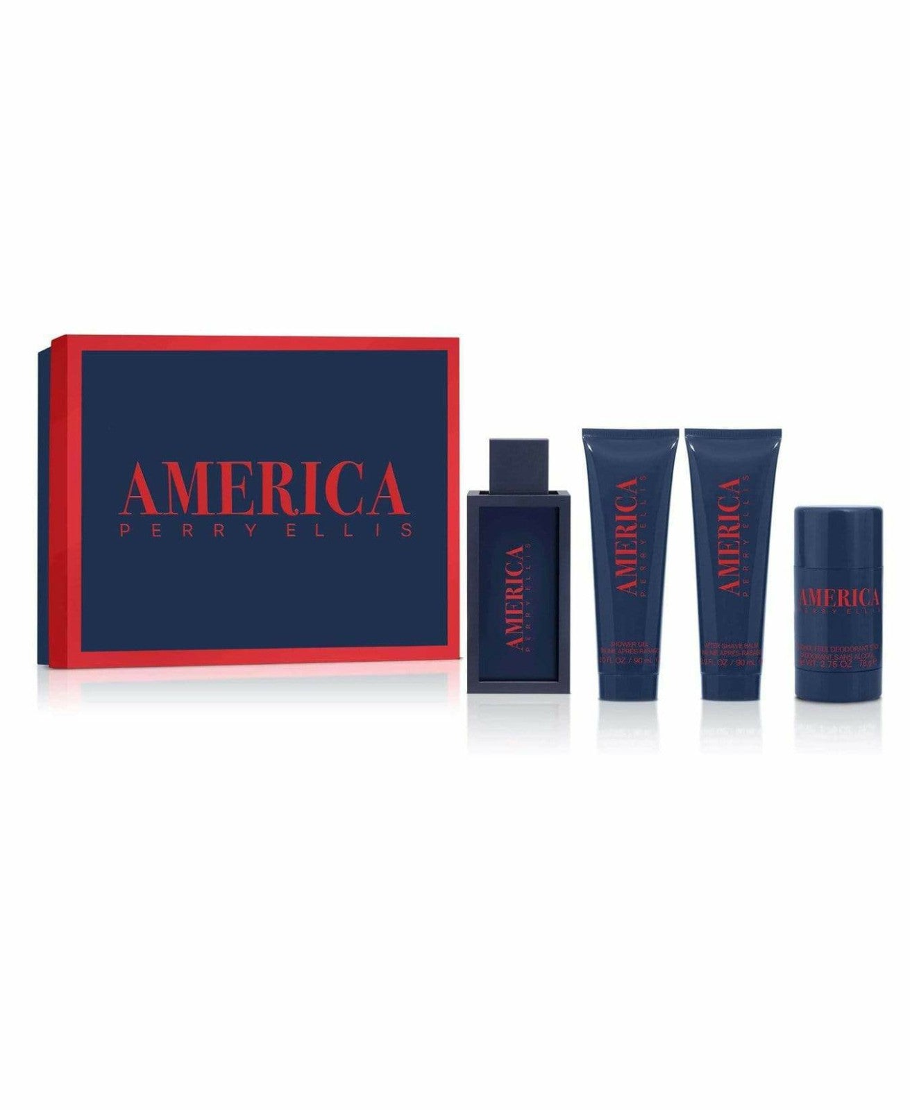 Perry Ellis America Eau de Toilette 4-Piece Men's Gift Set -  Perry Ellis US