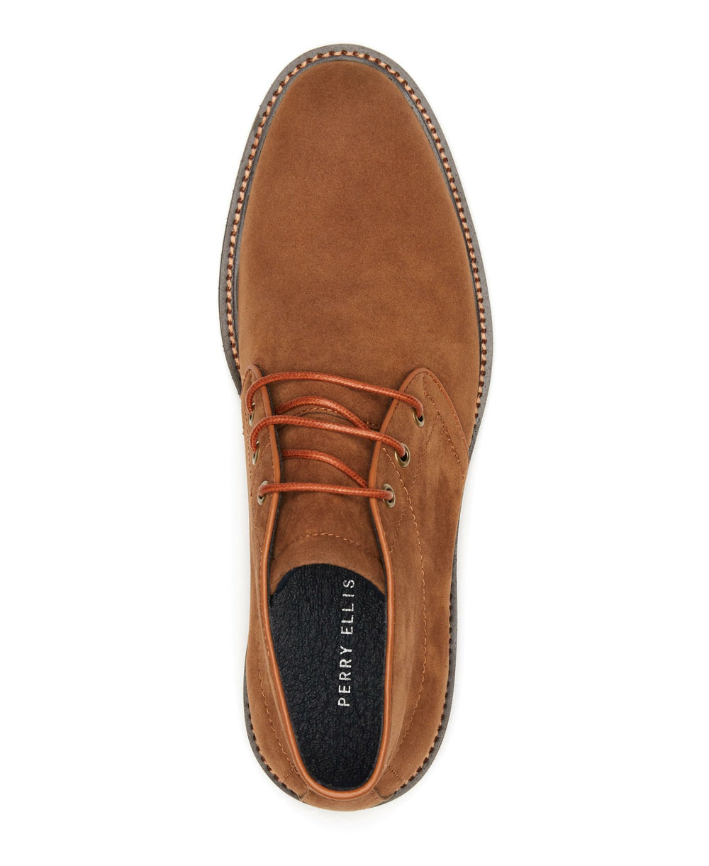 Faux Suede Chukka Boots -  Perry Ellis for sale
