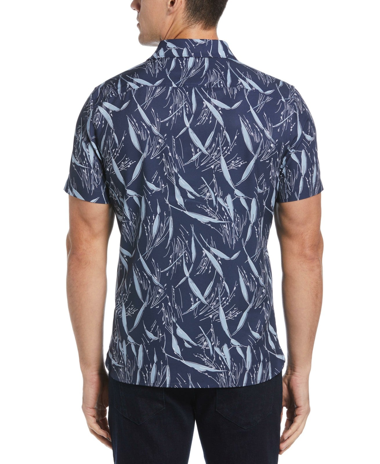 Total Stretch Slim Fit Wheat Print Shirt -  Perry Ellis discount