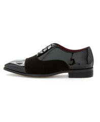 Patent Velvet Cap Toe Oxford -  Perry Ellis US