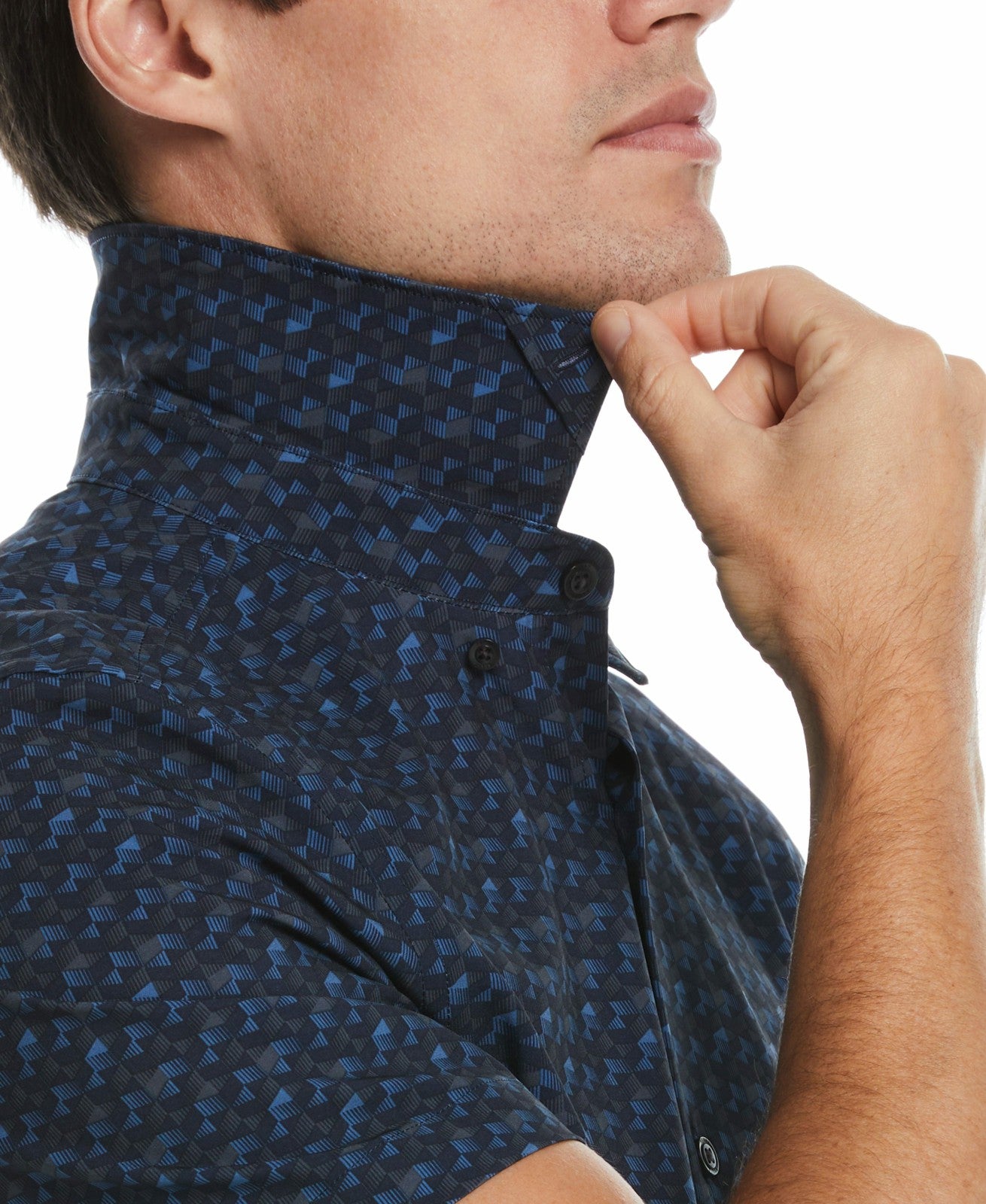 Total Stretch Geo Print Shirt -  Perry Ellis near me
