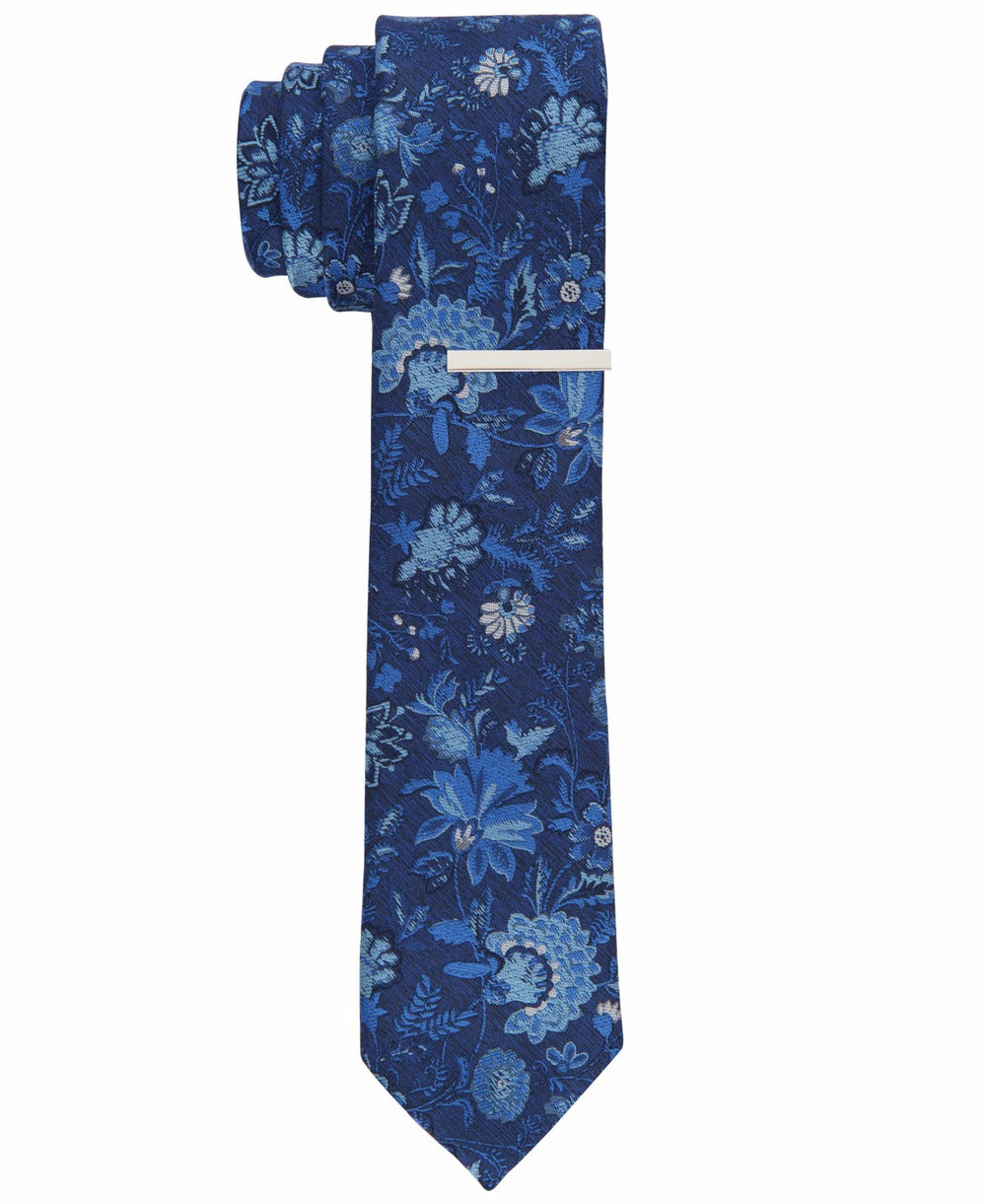Garnet Floral Slim Tie -  Perry Ellis discount