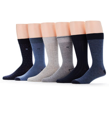 Men's 6 Pack Pindot Casual Dress Socks -  Perry Ellis US