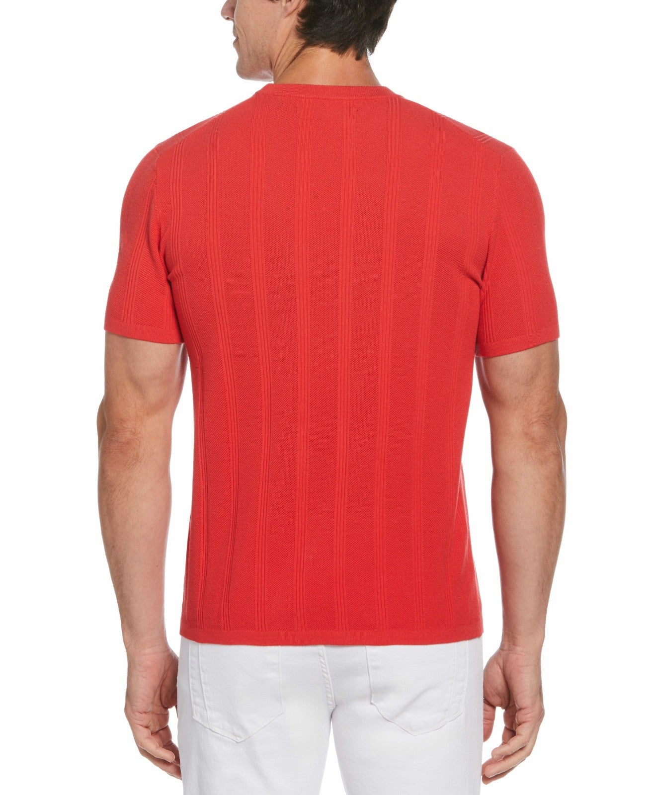 Tech Knit Striped Crew Neck Shirt -  Perry Ellis on sale