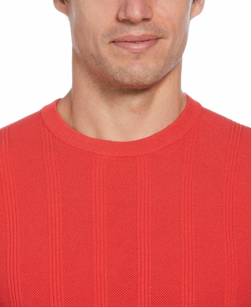 Tech Knit Striped Crew Neck Shirt -  Perry Ellis on sale