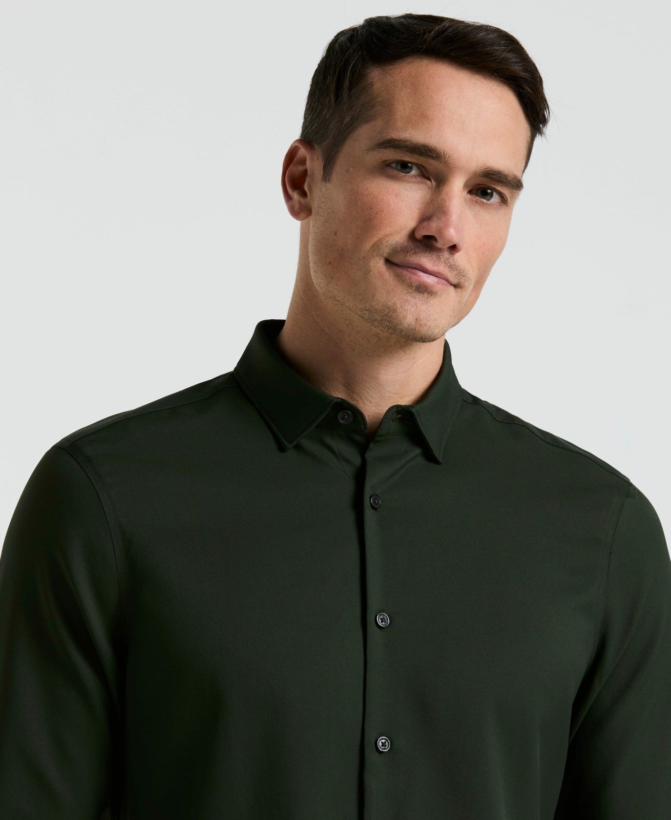 Men's Untucked Slim Fit Stretch Shirt -  Perry Ellis online