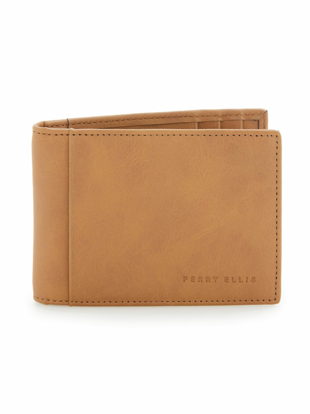 Tan Leather Money Clip Wallet -  Perry Ellis near me