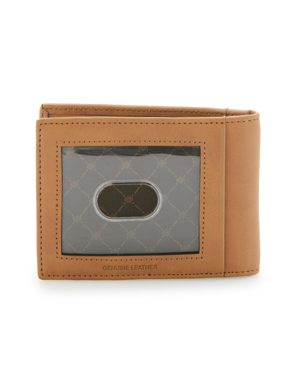 Tan Leather Money Clip Wallet -  Perry Ellis near me