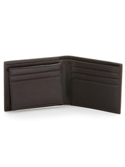 Brown Genuine Leather Glazed Wallet -  Perry Ellis sale